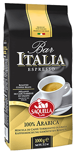 Saquella Espresso Bar Italia 100% Arabica 1kg Bohnen