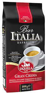 Saquella Espresso Bar Italia Gran Crema 1kg Bohnen